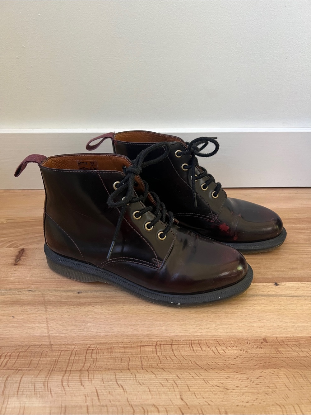 Dr. Martens Women’s Emmeline Boots in Dark Burgundy